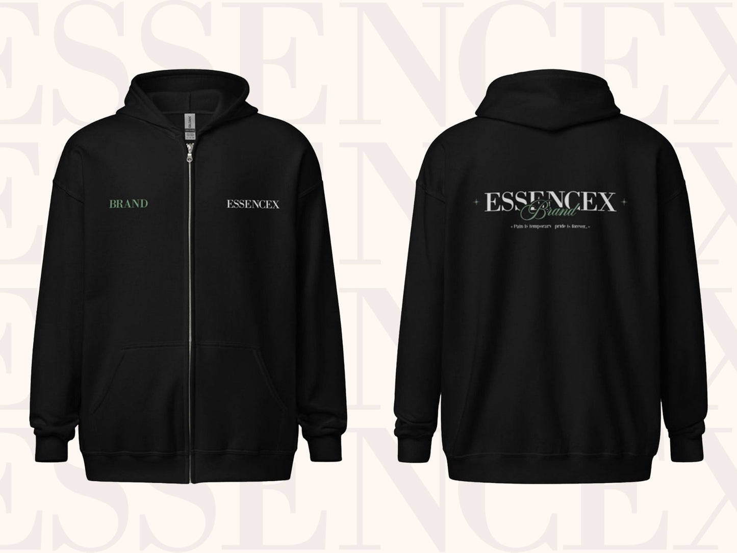 Sudadera con capucha y cremallera EssenceX